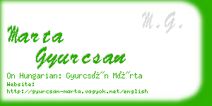 marta gyurcsan business card